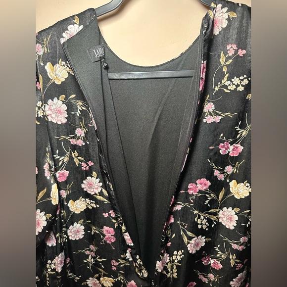 Japparel Y2K Vintage Asymmetrical Whimsigoth Black Floral Dress Size XXL - Picture 9 of 10